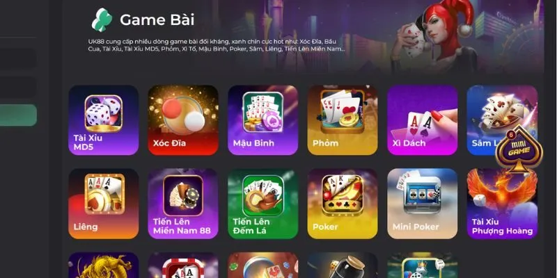 Những nét sơ lược về game bài UK88